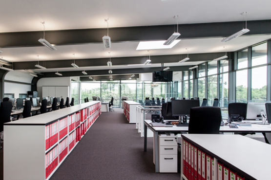 new furniture installed in the new office