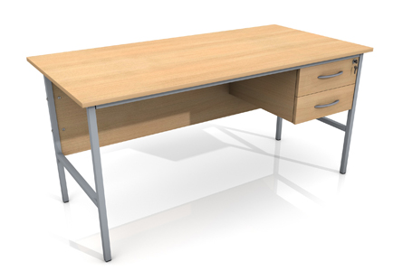 1500 single ped desk