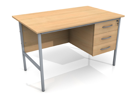 1200 single ped desk 3dr