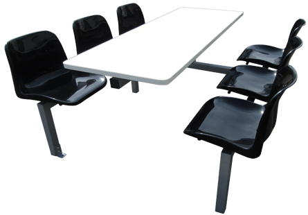 6 seater fast food unit double entry