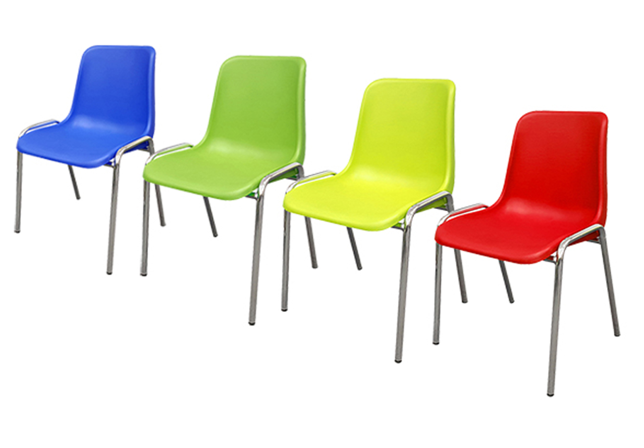 Poly Chair with Chrome Legs