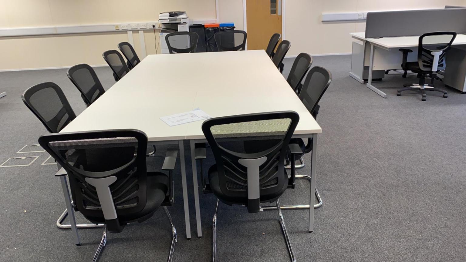 Meeting table and chairs